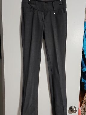 Women's Gray Dress Pants - Classic Straight Fit